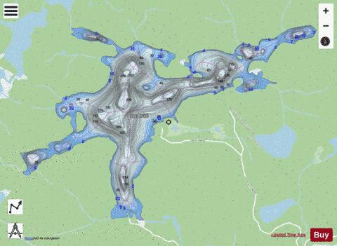 Brule, Lac depth contour Map - i-Boating App - Streets