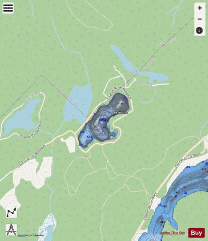 Perreault, Lac depth contour Map - i-Boating App - Streets