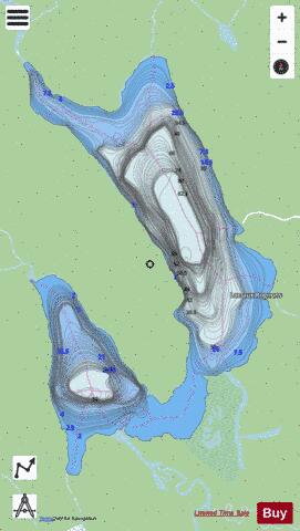 Rognons, Lac aux depth contour Map - i-Boating App - Streets