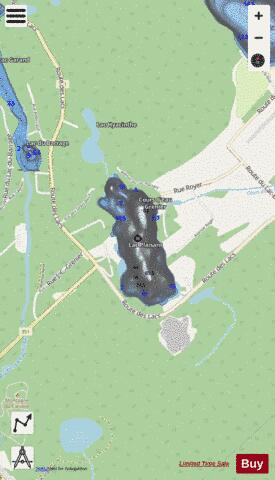 Plaisant, Lac depth contour Map - i-Boating App - Streets