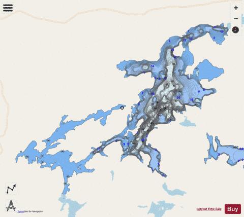 Lac Gaotanaga depth contour Map - i-Boating App - Streets