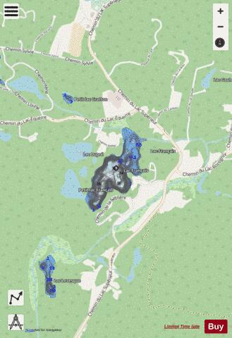 Francais, Lac depth contour Map - i-Boating App - Streets