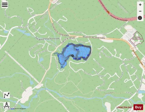 Millette, Lac depth contour Map - i-Boating App - Streets