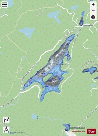 Ouimet, Lac depth contour Map - i-Boating App - Streets