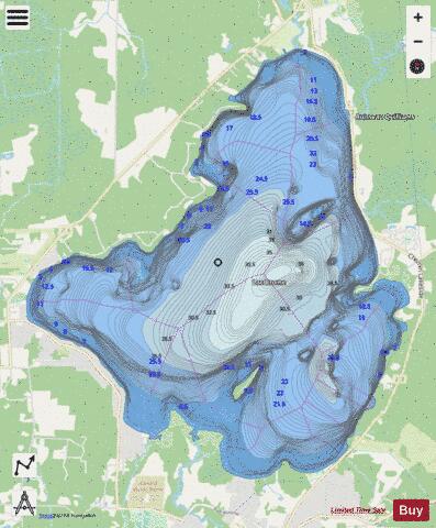 Brome, Lac depth contour Map - i-Boating App - Streets