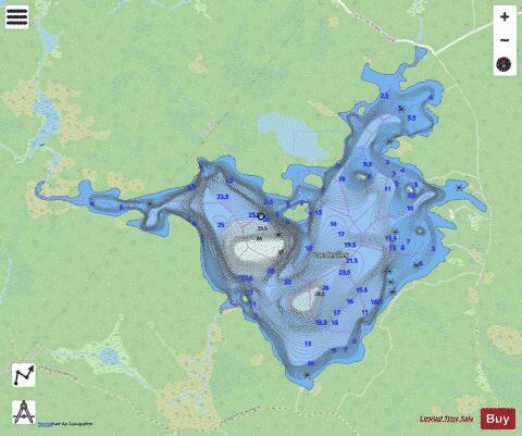 Iles, Lac des depth contour Map - i-Boating App - Streets