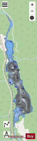 Brochets, Lac aux depth contour Map - i-Boating App - Streets