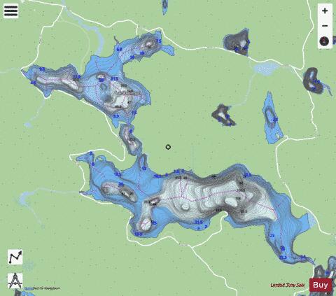 Travers, Lac de depth contour Map - i-Boating App - Streets
