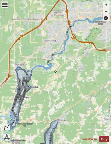 Magog, Lac depth contour Map - i-Boating App - Streets