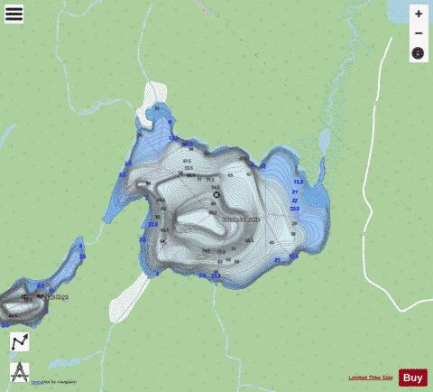 Butte, Lac de la depth contour Map - i-Boating App - Streets