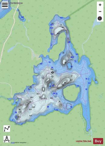 Jamet, Lac depth contour Map - i-Boating App - Streets