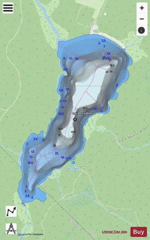 Sables, Lac des depth contour Map - i-Boating App - Streets