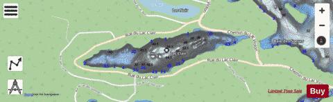 Clair, Lac depth contour Map - i-Boating App - Streets