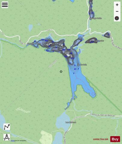 Coin, Lac du depth contour Map - i-Boating App - Streets
