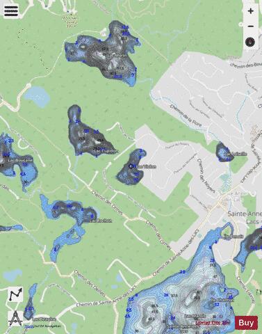 Violon, Lac depth contour Map - i-Boating App - Streets