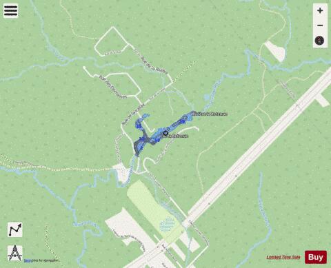 Retenue, Lac la depth contour Map - i-Boating App - Streets
