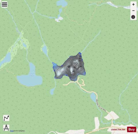 Bleu, Lac depth contour Map - i-Boating App - Streets