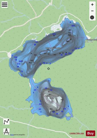 Mont-Louis, Lac de depth contour Map - i-Boating App - Streets
