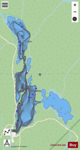 Prime, Lac depth contour Map - i-Boating App - Streets