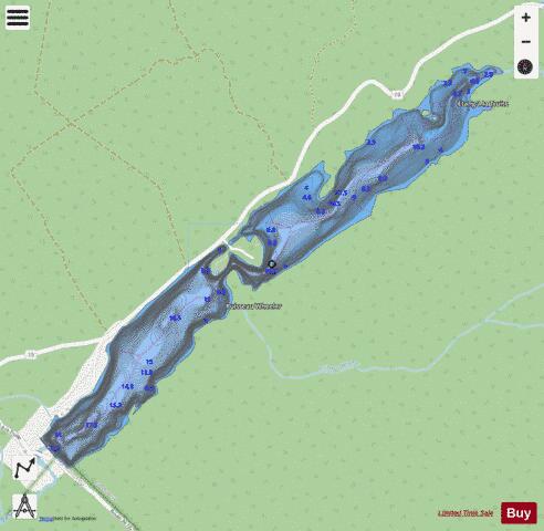Truite, Etang a la depth contour Map - i-Boating App - Streets