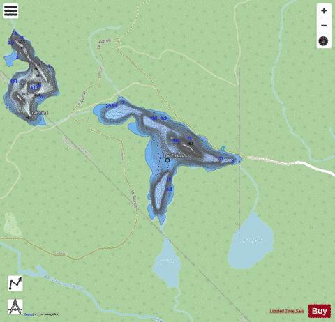 Thibault, Lac depth contour Map - i-Boating App - Streets