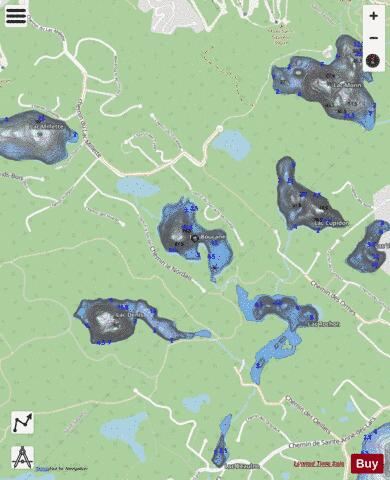 Boucane, Lac depth contour Map - i-Boating App - Streets