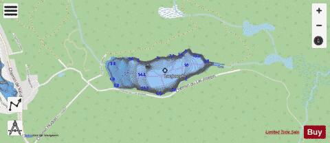 Joseph, Lac depth contour Map - i-Boating App - Streets