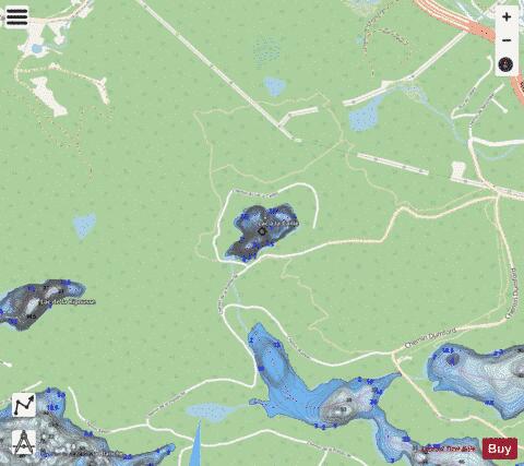 Caille, Lac a la depth contour Map - i-Boating App - Streets