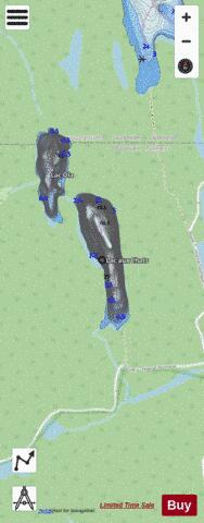 Chats, Lac aux depth contour Map - i-Boating App - Streets