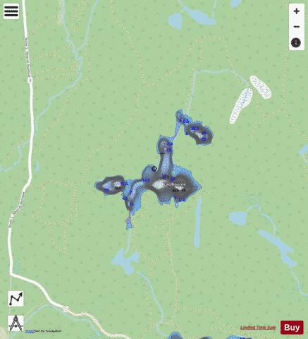 Bourne, Lac depth contour Map - i-Boating App - Streets