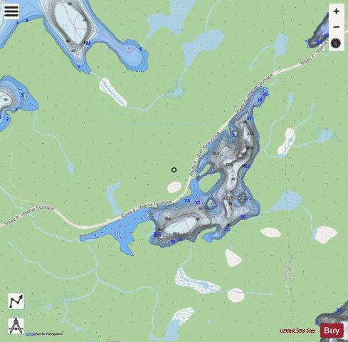 Devlin, Lac depth contour Map - i-Boating App - Streets