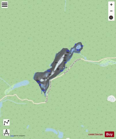 Binet, Lac depth contour Map - i-Boating App - Streets