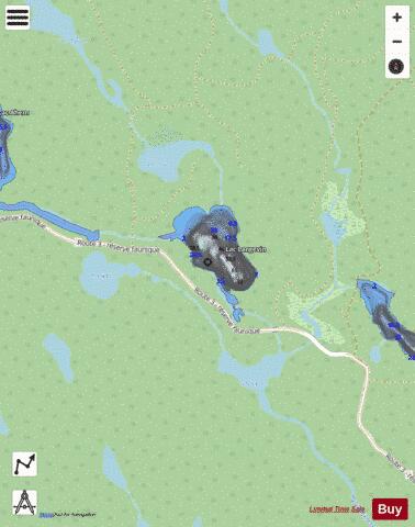 Langevin, Lac depth contour Map - i-Boating App - Streets