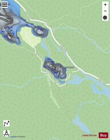 Baie Ronde, Lac a la depth contour Map - i-Boating App - Streets