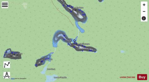 Equerre, Lac a l' depth contour Map - i-Boating App - Streets