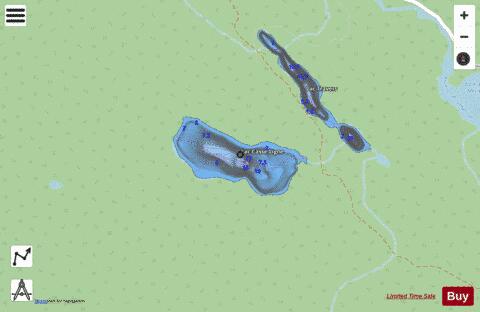 Casse-Ligne, Lac depth contour Map - i-Boating App - Streets