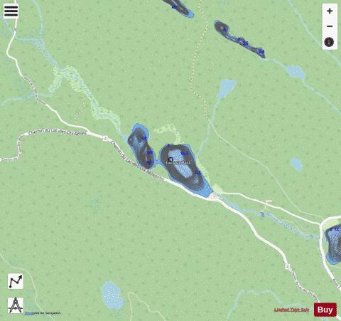 Rats, Lac aux depth contour Map - i-Boating App - Streets
