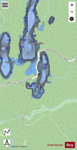 Helene, Lac depth contour Map - i-Boating App - Streets