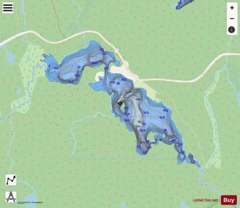 Odelin, Lac depth contour Map - i-Boating App - Streets