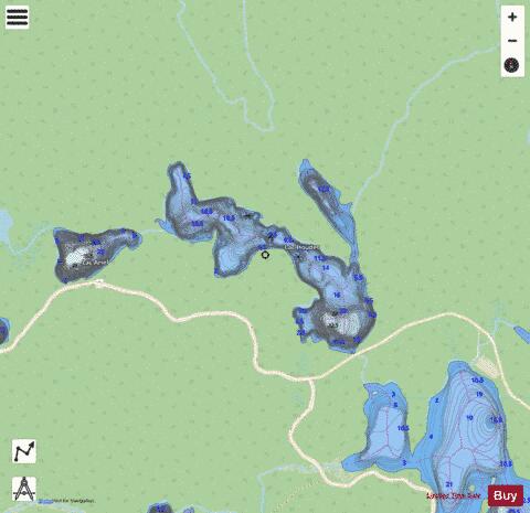 Houdet, Lac depth contour Map - i-Boating App - Streets