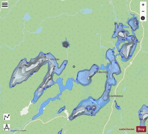 Cinq Doigts, Lac depth contour Map - i-Boating App - Streets