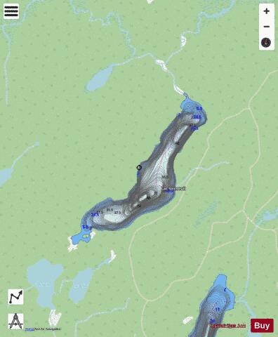 Verneuil, Lac depth contour Map - i-Boating App - Streets