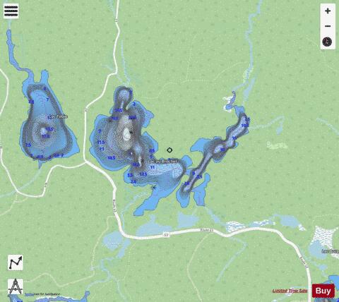 Brochet, Lac au depth contour Map - i-Boating App - Streets
