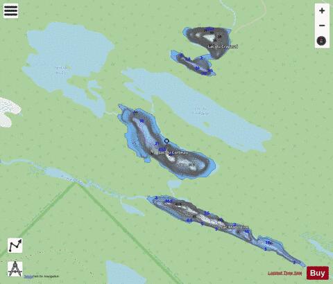 Corbeau, Lac du depth contour Map - i-Boating App - Streets