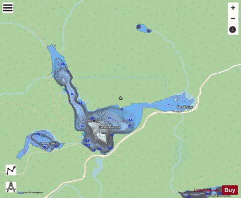 Pimbina, Lac du depth contour Map - i-Boating App - Streets