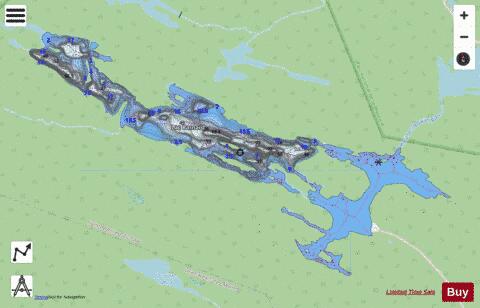 Barnard, Lac depth contour Map - i-Boating App - Streets