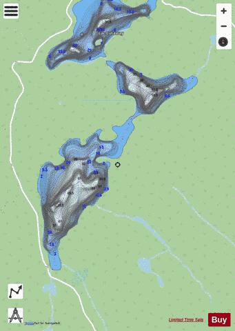 Vison, Lac au depth contour Map - i-Boating App - Streets