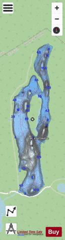 Loutre, Lac a la depth contour Map - i-Boating App - Streets