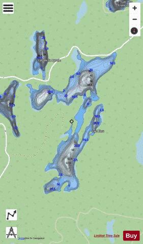 Bleu, Lac depth contour Map - i-Boating App - Streets