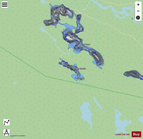 Ursides, Lac des depth contour Map - i-Boating App - Streets